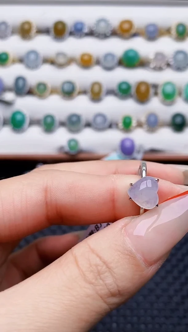 银S925镶嵌戒指翡翠4320