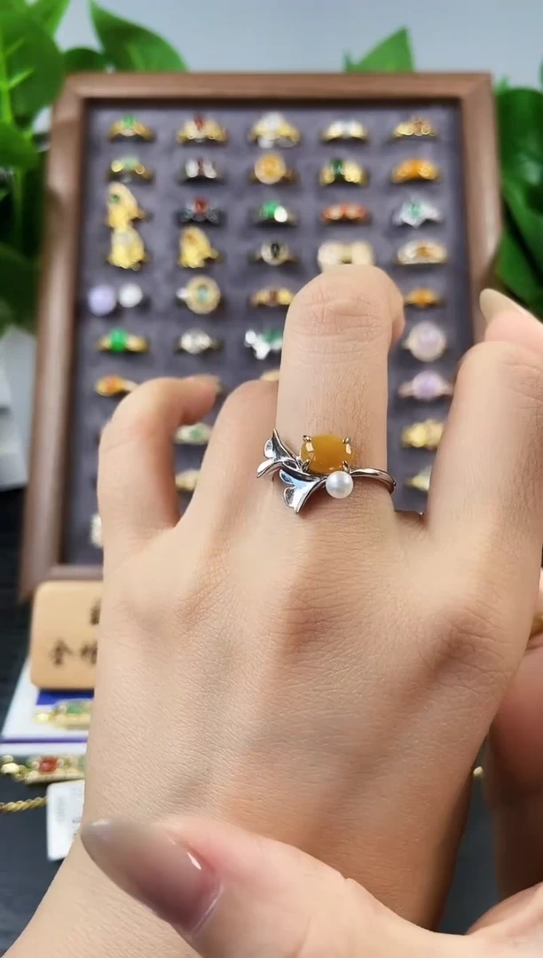 银S925镶嵌戒指翡翠12