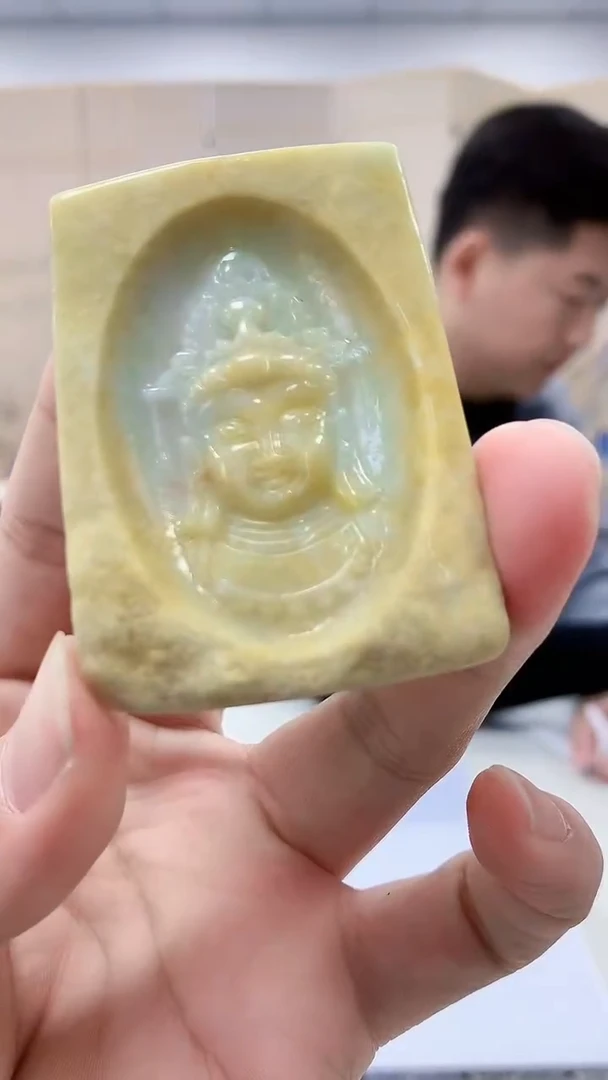 【闪购商品】定制翡翠未镶嵌4917bb-毛货挂件191