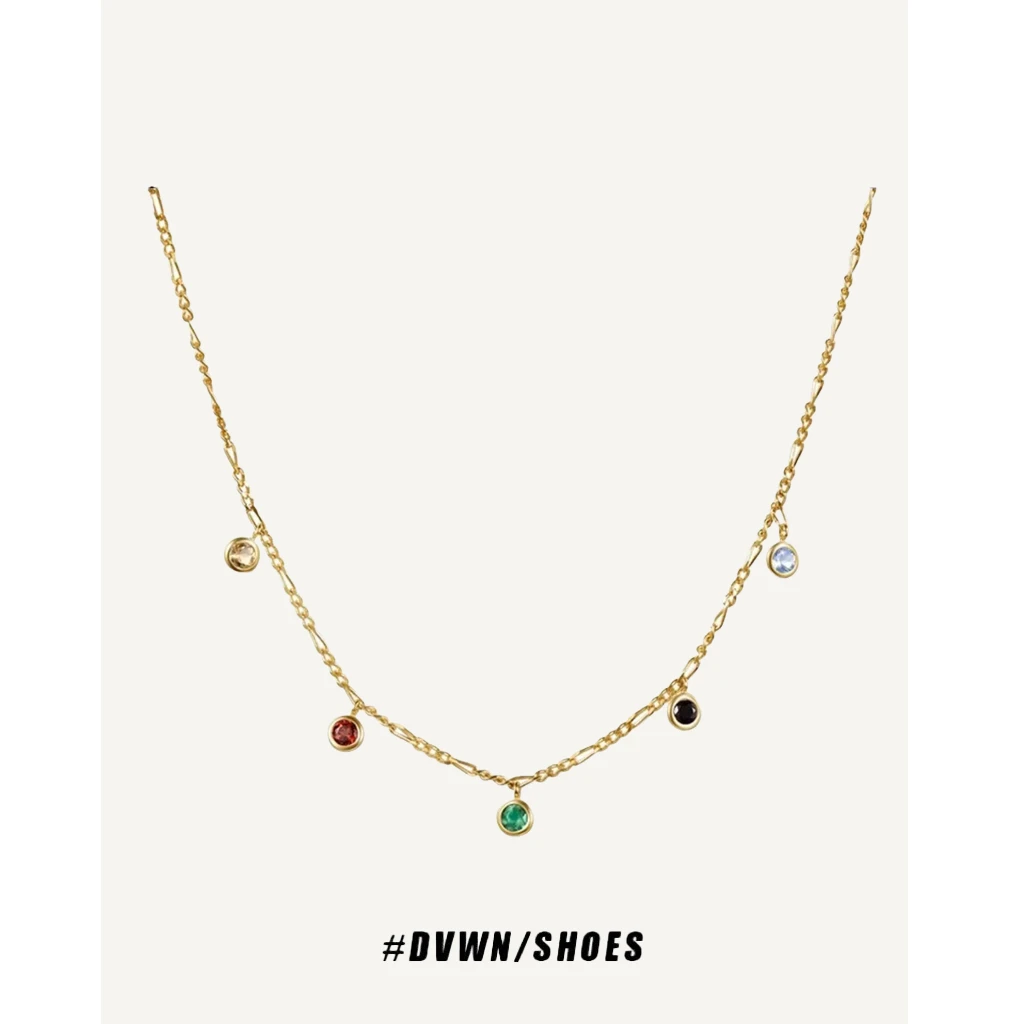 铜合金项链 【串珠系列】八彩石项链