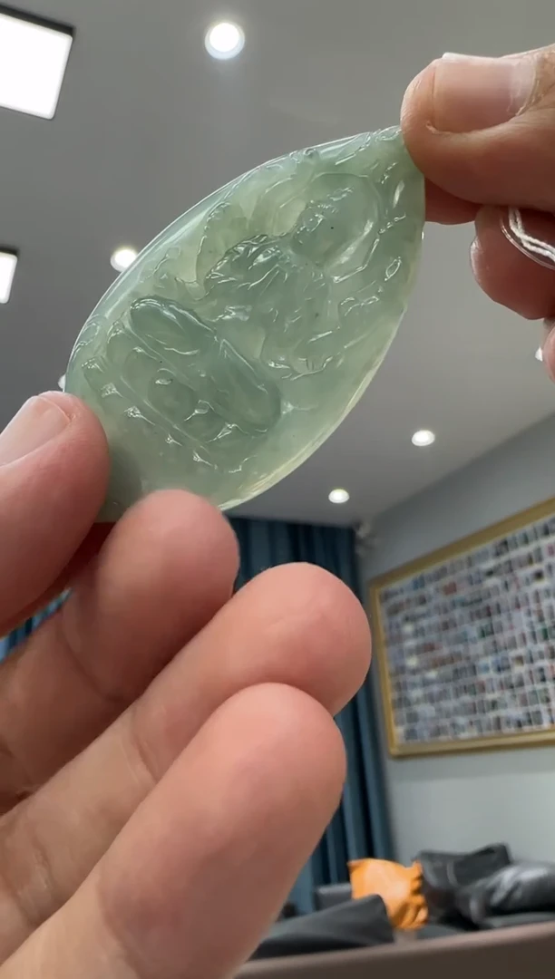 颈饰未镶嵌翡翠天然翡翠A货孤品一件