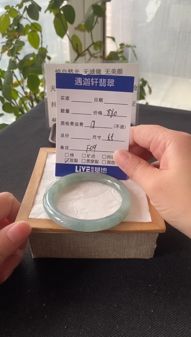 未镶嵌手镯翡翠55圈口 F09编码