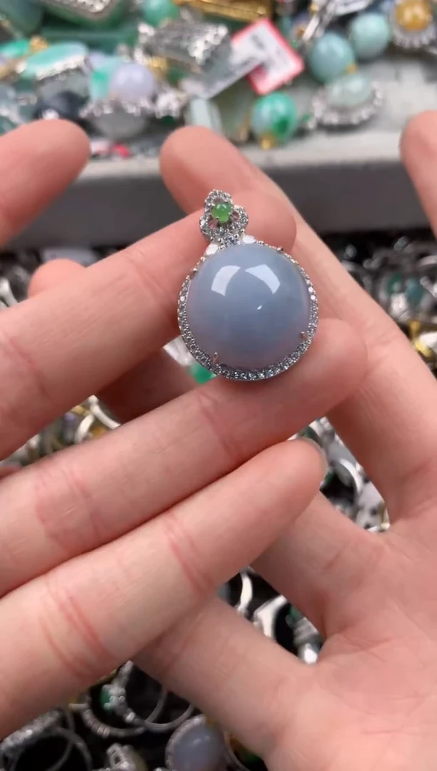 银S925镶嵌戒指翡翠333   2