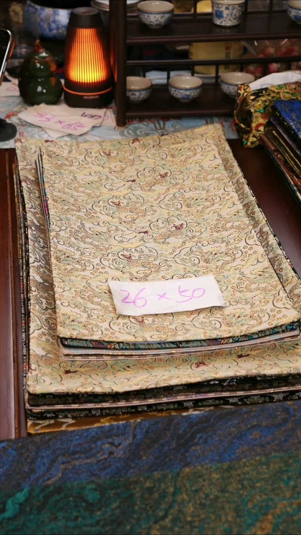 【龙纹双面】中国风干泡织锦茶席26*50