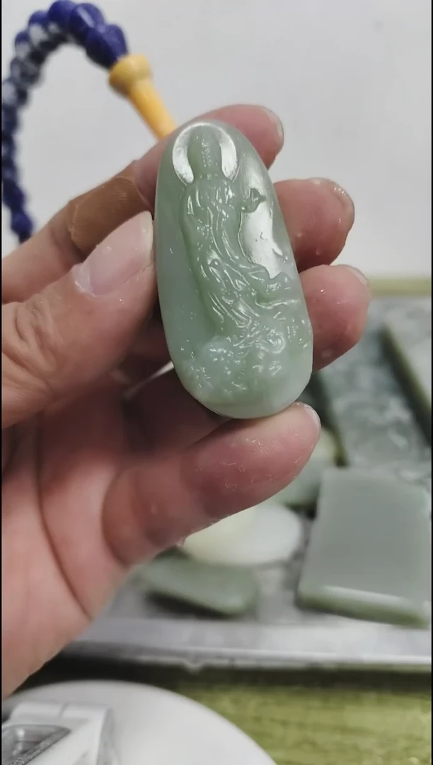 颈饰未镶嵌和田玉1（双面雕刻）