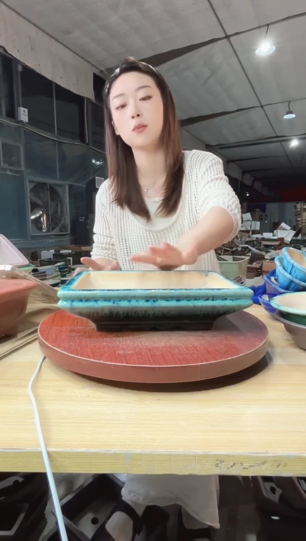 紫砂花盆浅草紫砂花盆微瑕