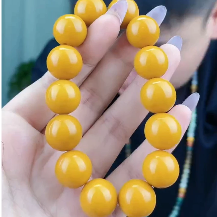 和田玉黄皮手串卡16（拍一发一，多样性发货！）