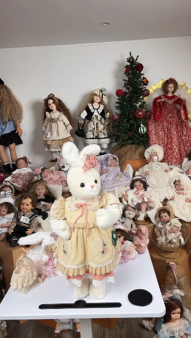 黄裙子米色兔子.