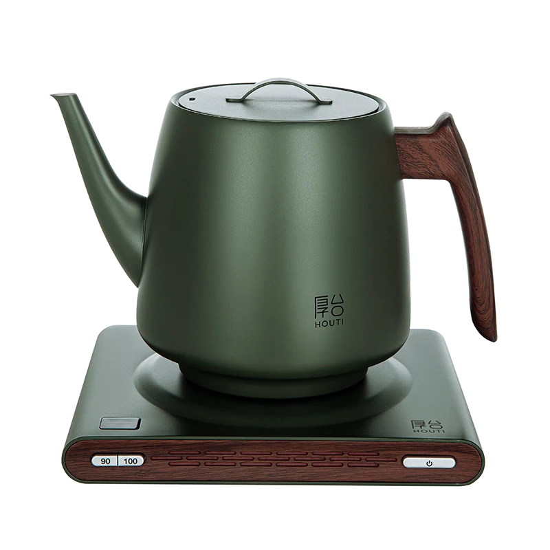 厚台经典款烧水壶双层真空 节日好礼（墨绿色）