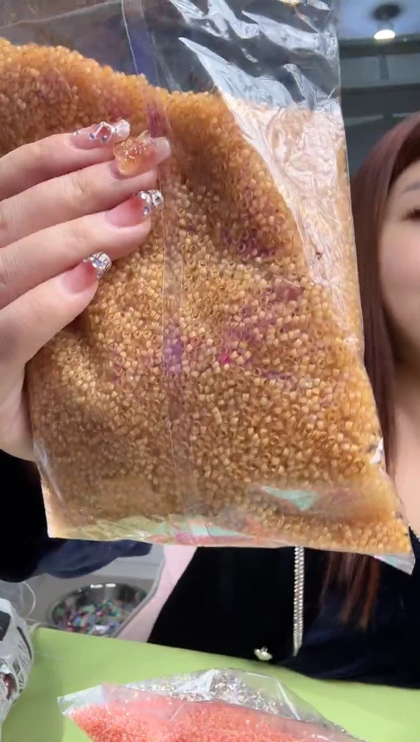 玻璃0125古董珠2.5规格到手1包艳金色