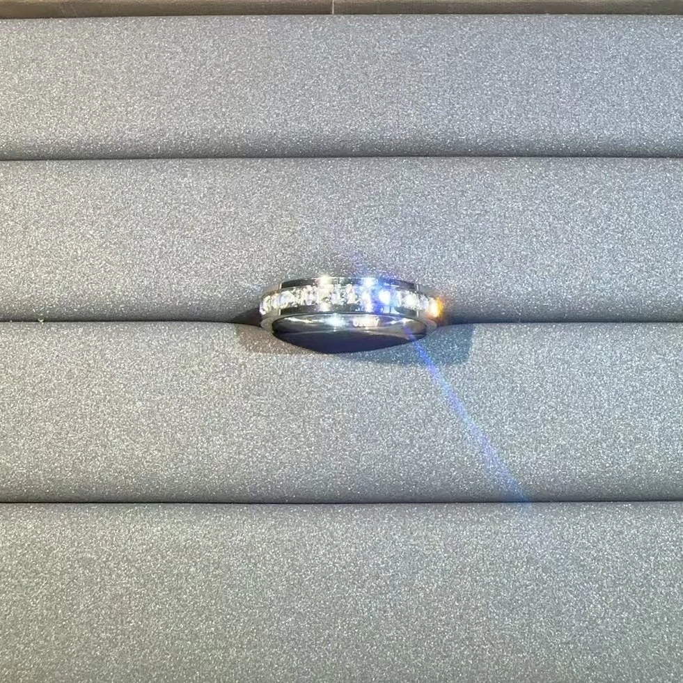 戒指 【乾诚严选】时尚百搭闭口白拖满镶戒指-W17