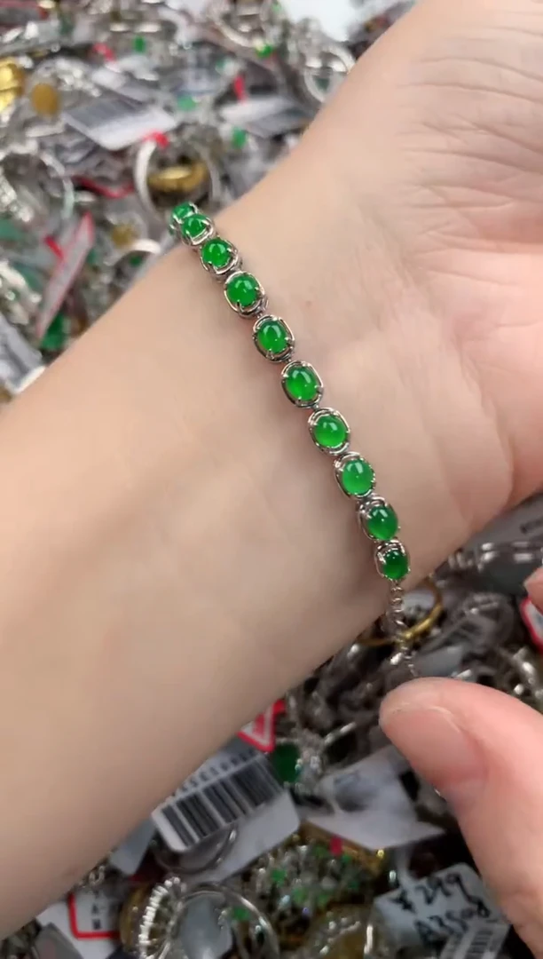 银S925镶嵌戒指翡翠121212----9