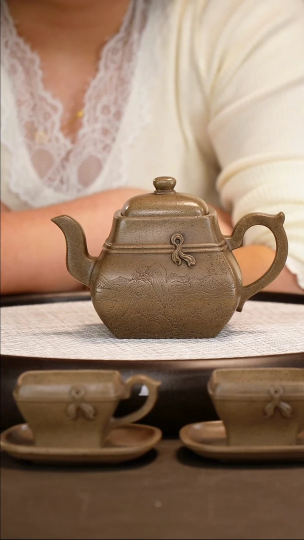 茶壶紫砂【TYK】段泥 玉带套组   320CC