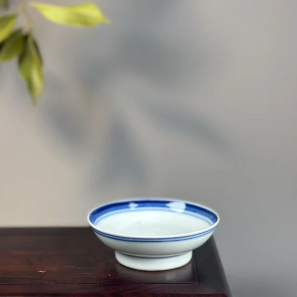 25:清宣统青花弦纹碟