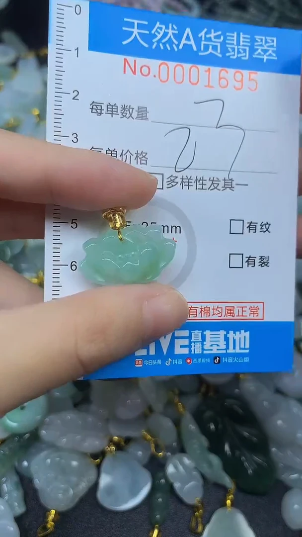 颈饰未镶嵌翡翠净货挂件-1695