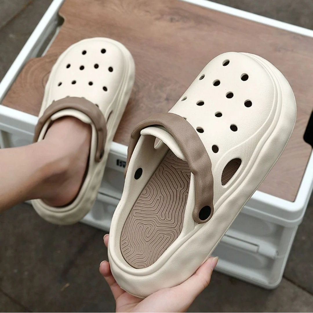 高级感男款夏季开车防滑软底包头沙滩鞋时尚潮流外穿户外凉鞋凉拖