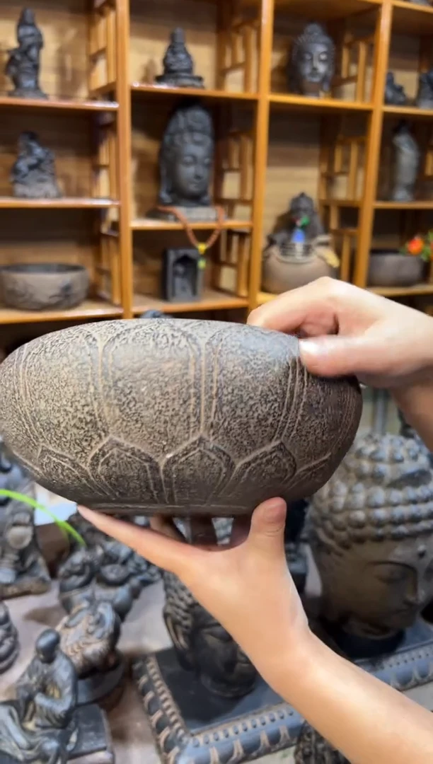 陶土【火山泥】莲花钵