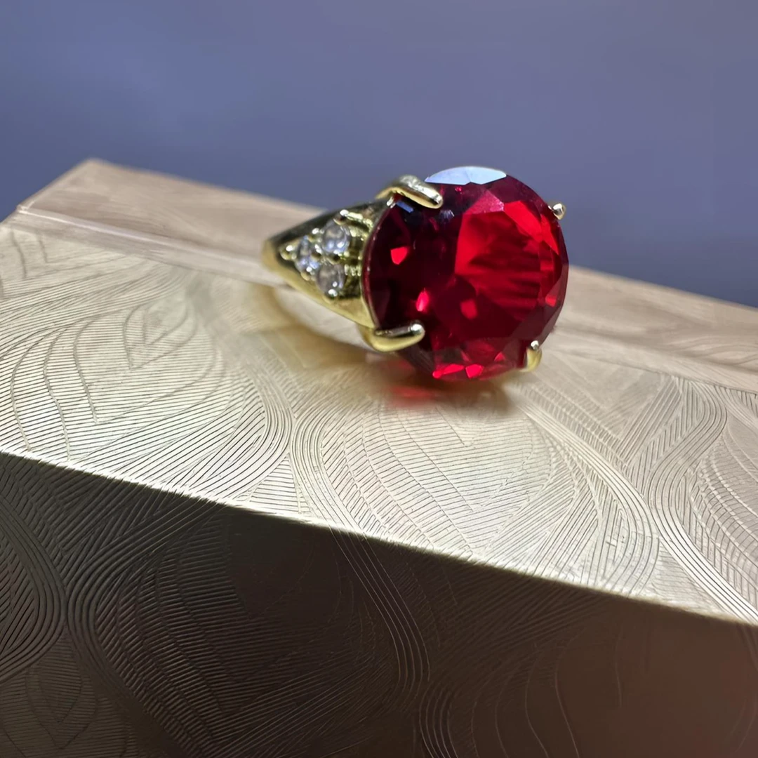 高定— 收藏级 轻奢时尚红色开口戒（Z015）