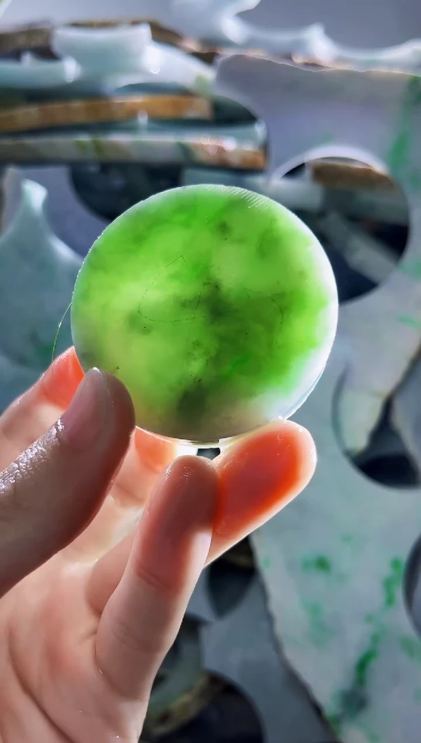 裸石翡翠缅甸翡翠A货文5042