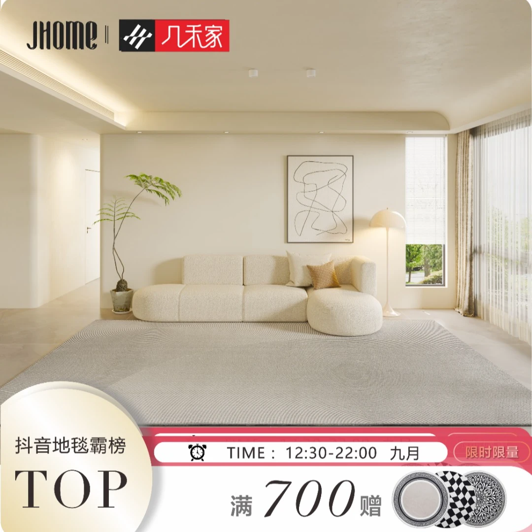 升级版 - 超柔超密网红款客厅地毯床边毯高级感沙发客厅现代简约