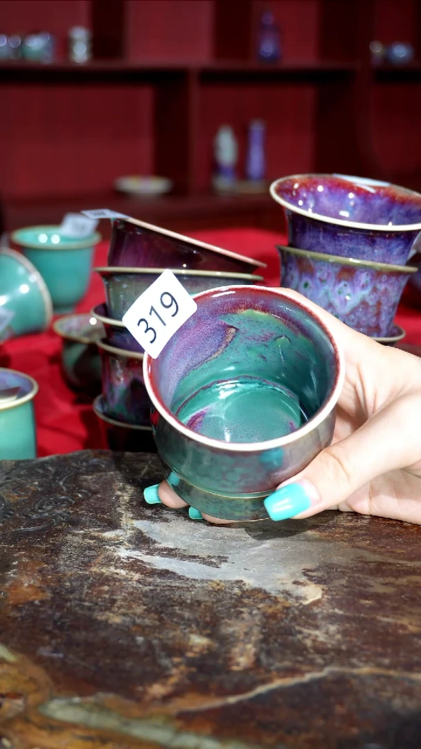 摆件精品窑变钧瓷茶器