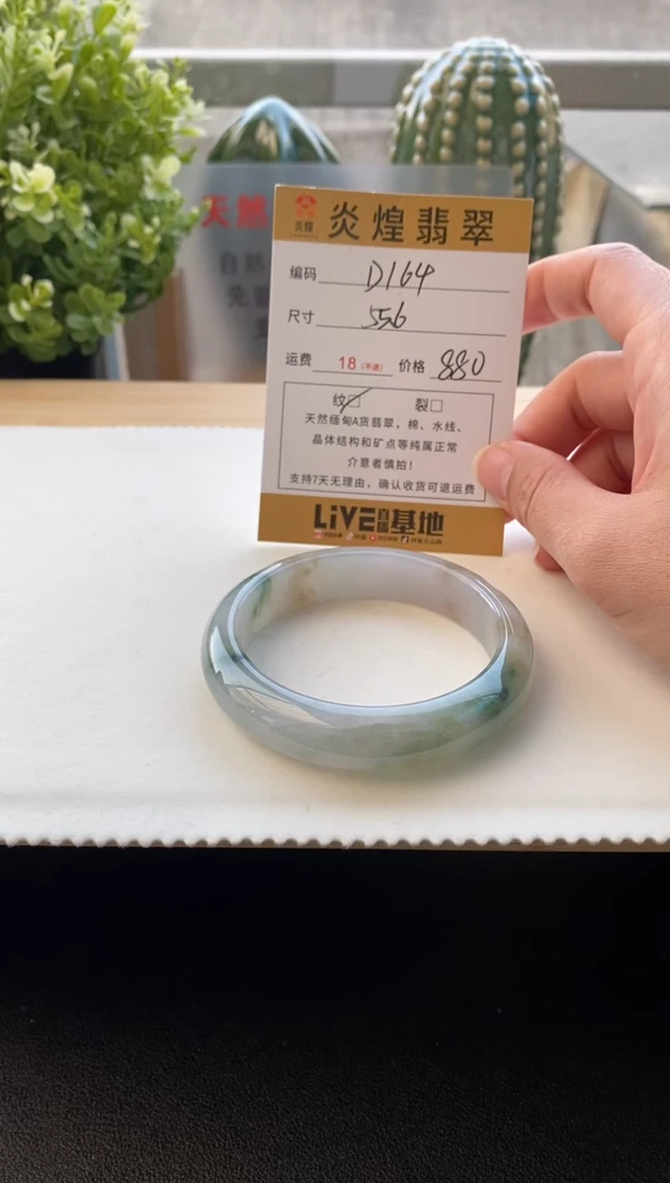 未镶嵌手镯翡翠圈口55.1编码d164