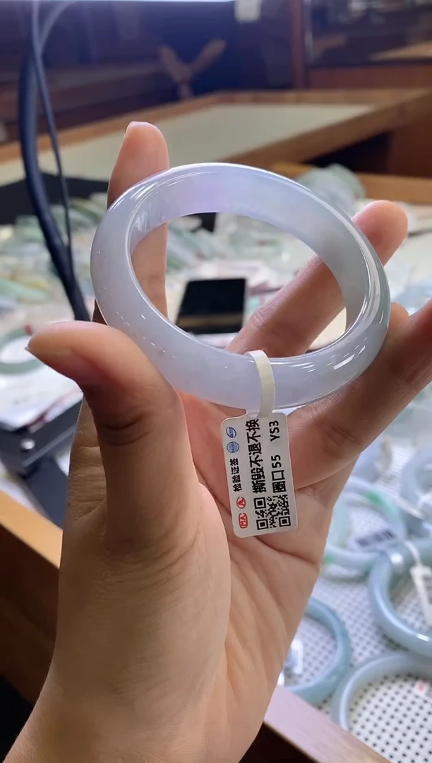 未镶嵌手镯翡翠正圈55圈口，4037