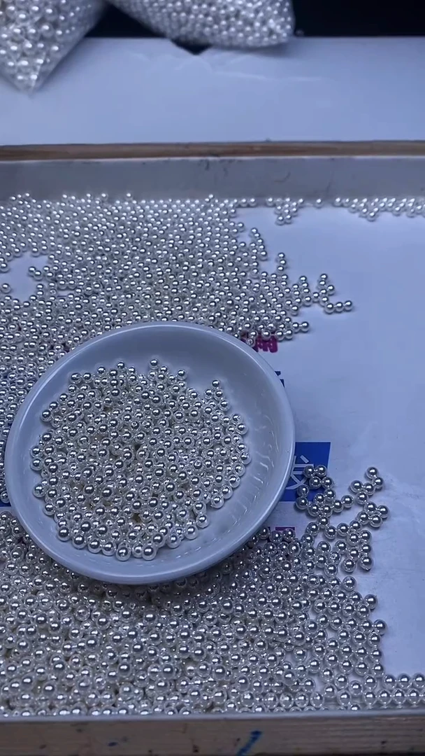 未镶嵌散珠拼合珍珠（马贝珠）B779 白贝珠4mm50个9.9元