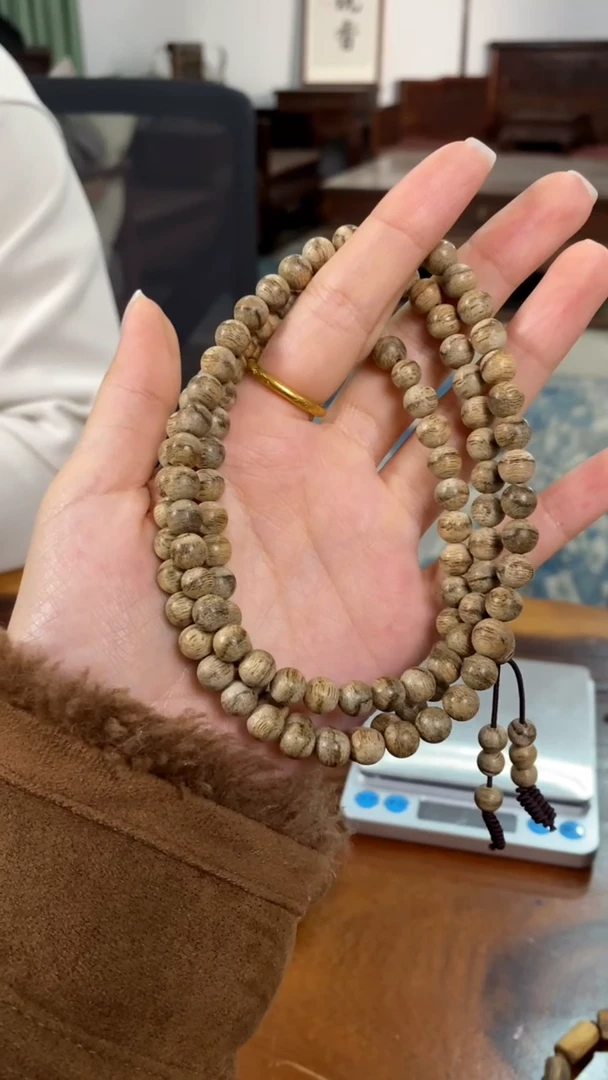 【闪购商品】沉香手串马泥涝0.7圆珠长串 ny196