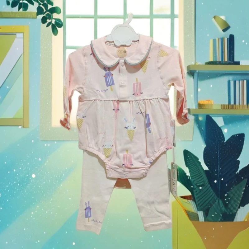 婴幼儿春秋款包屁衣宝宝超萌外出服