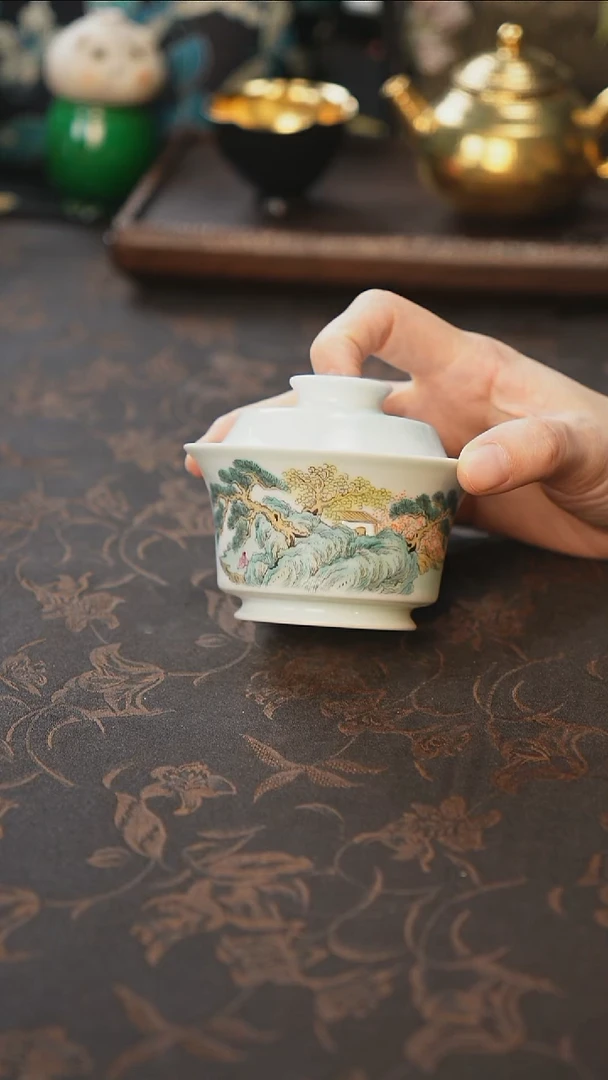 杯景德镇陶瓷杯碗柴烧多人