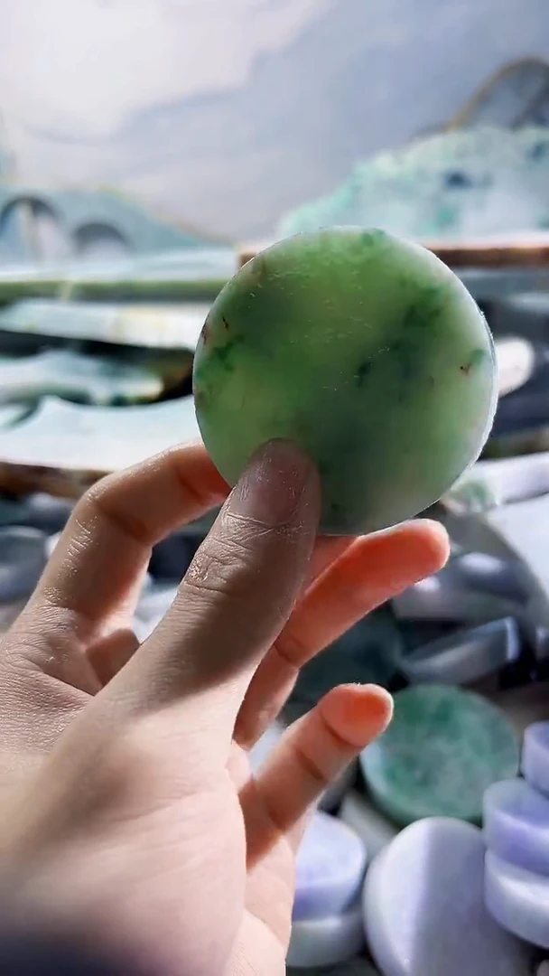 翡翠裸石缅甸翡翠A货陈6083