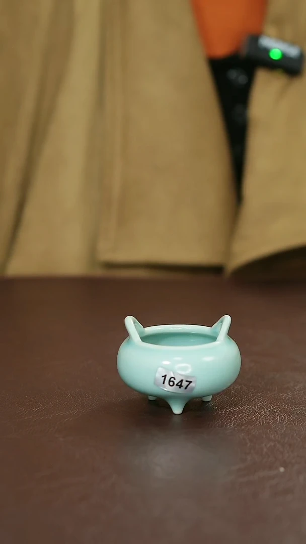 摆件瓷1647汝宋汝瓷原矿釉