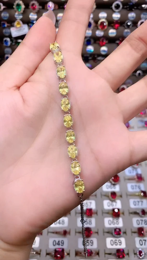 水晶手链银S925镶嵌白