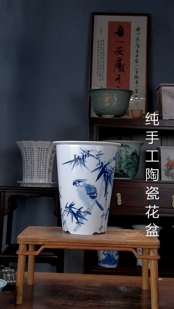 景德镇手工陶瓷花盆
