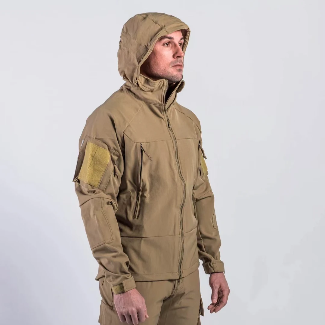 帅炸！可立领可连帽！春秋男女款户外运动加厚防风软壳冲锋衣夹克