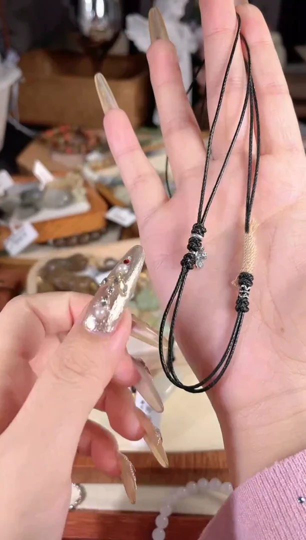 项链银S925镶嵌和田玉多样性发其一孤品默认微瑕