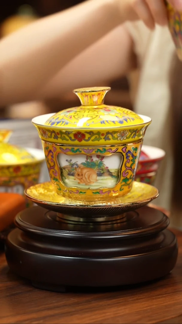 旋转盖碗 双非遗大师作品