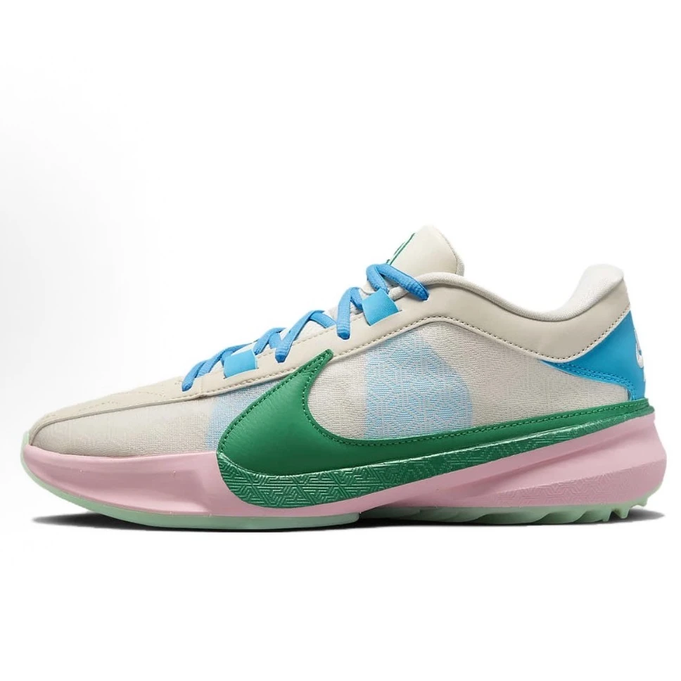 【小韩】NIKE Freak 5 字母哥5代 低帮篮球鞋男款 白蓝绿DX4996-100
