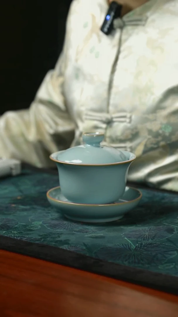 元宝盖碗 支钉 一级品 开片  150毫升