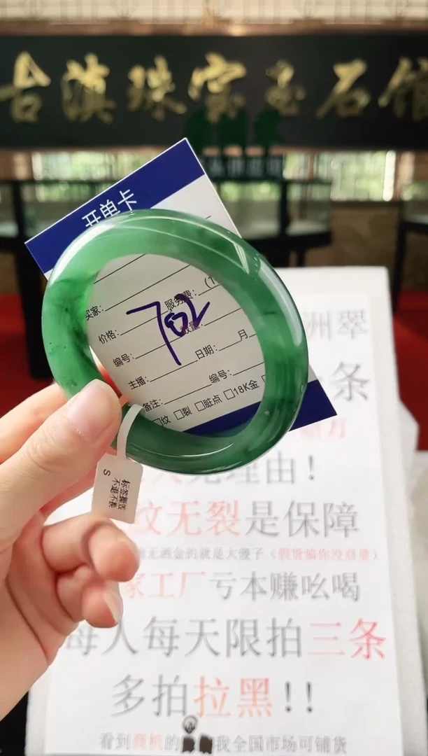 未镶嵌手镯石英质玉（非洲翠）微瑕，一经发货，运费不退介意勿拍