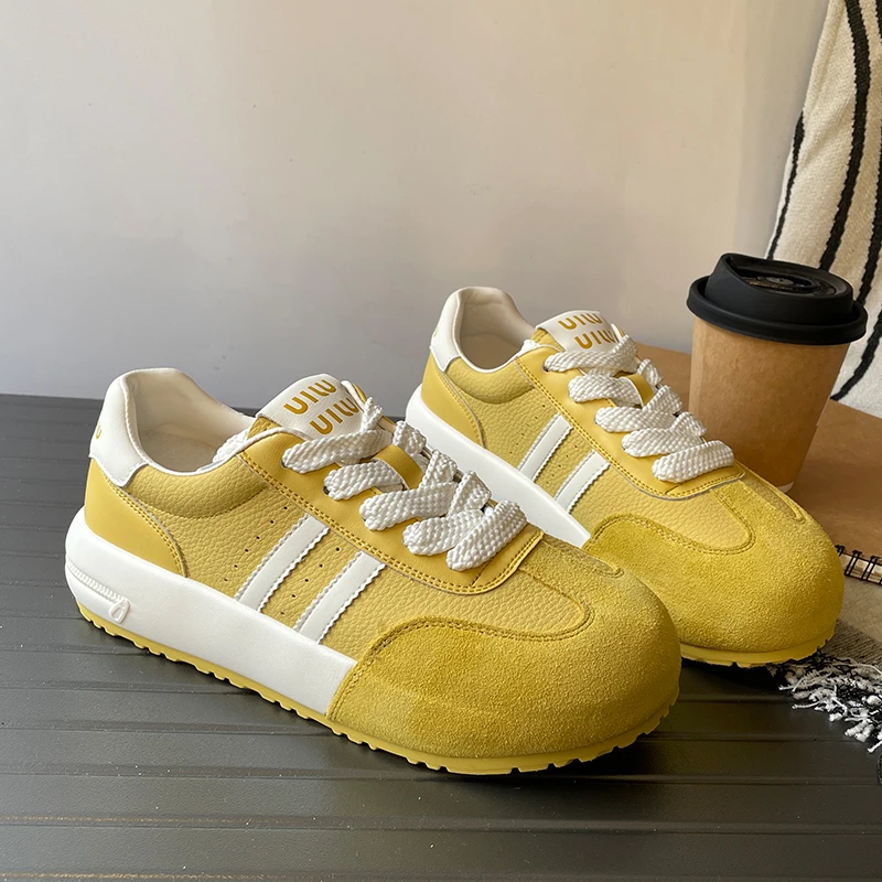 爆款德训鞋舒适软底不累脚女2025春季新款透气休闲小白鞋单鞋百搭