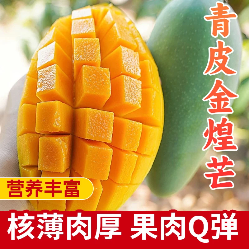 LW【百色青皮金煌芒】带箱9-10斤正宗广西芒果百色产地直发坏果包赔