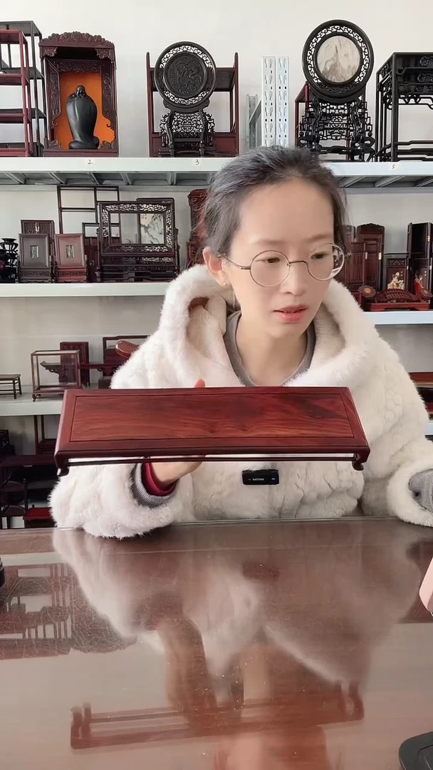 微凹黄檀（南美大红酸枝）长条底座32*9.5*4   70