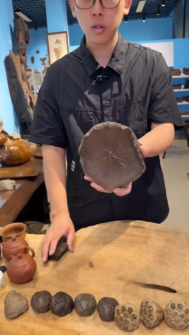 木懿*424号老乌木雕刻果盘