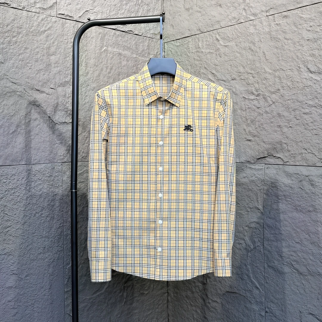 格子男不起球长袖秋季宽松型衬衫夏季格子衬衫套装