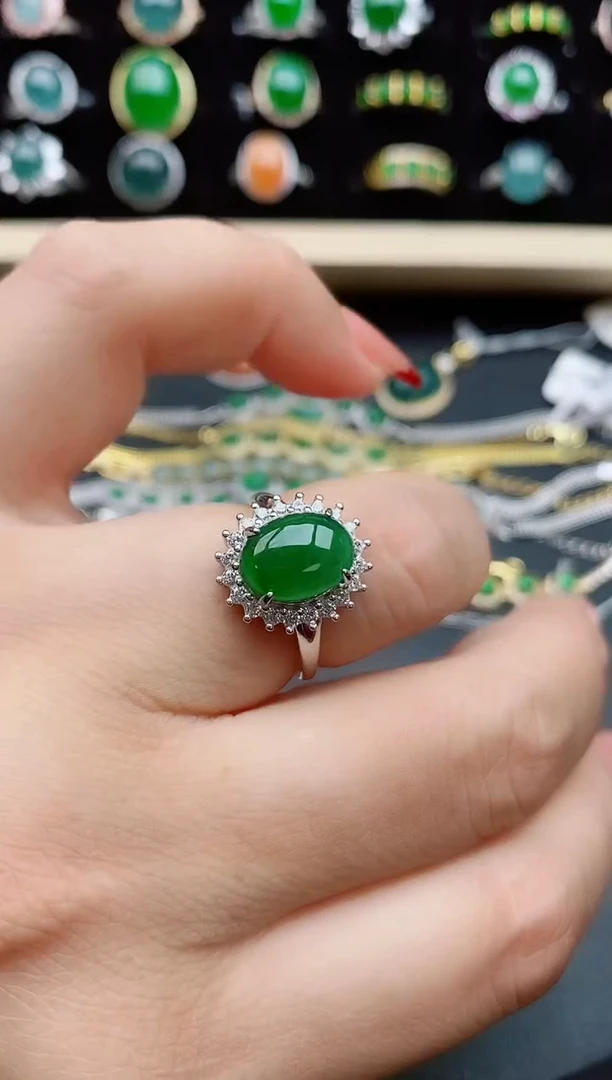 【闪购商品】翡翠戒指银S925镶嵌321321