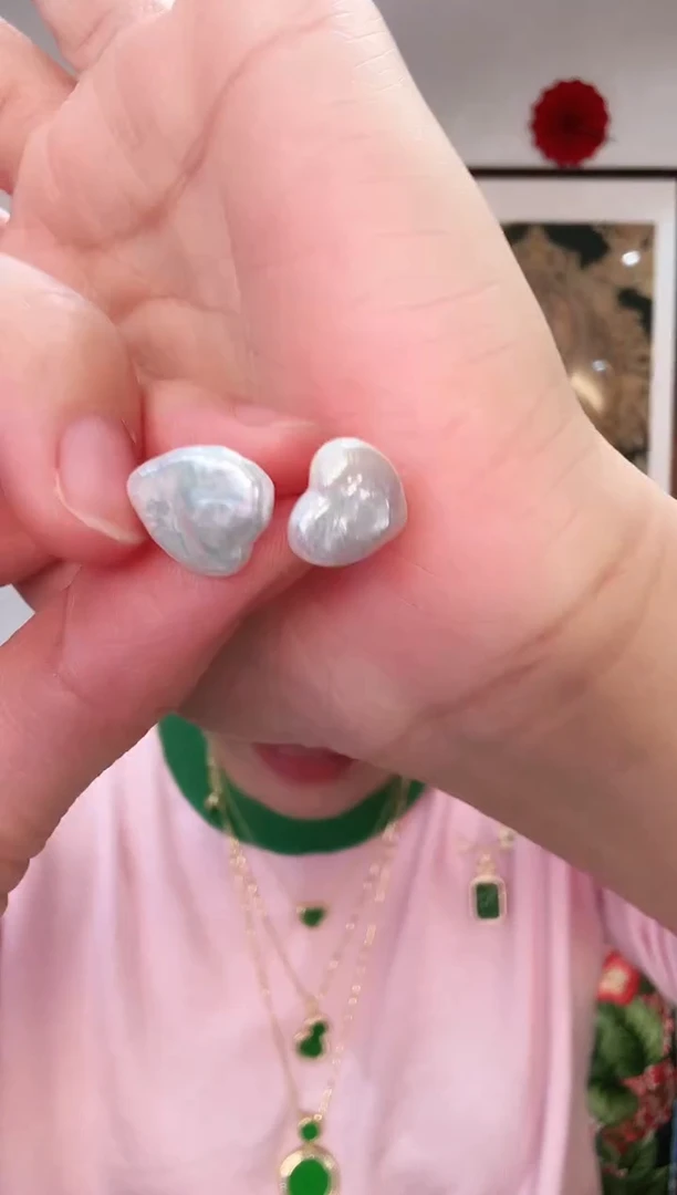 【闪购商品】淡水珍珠耳饰银S925镶嵌耳饰