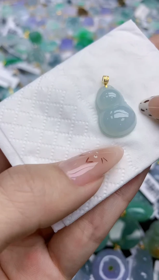 翡翠18K金镶嵌颈饰49   天然翡翠A货