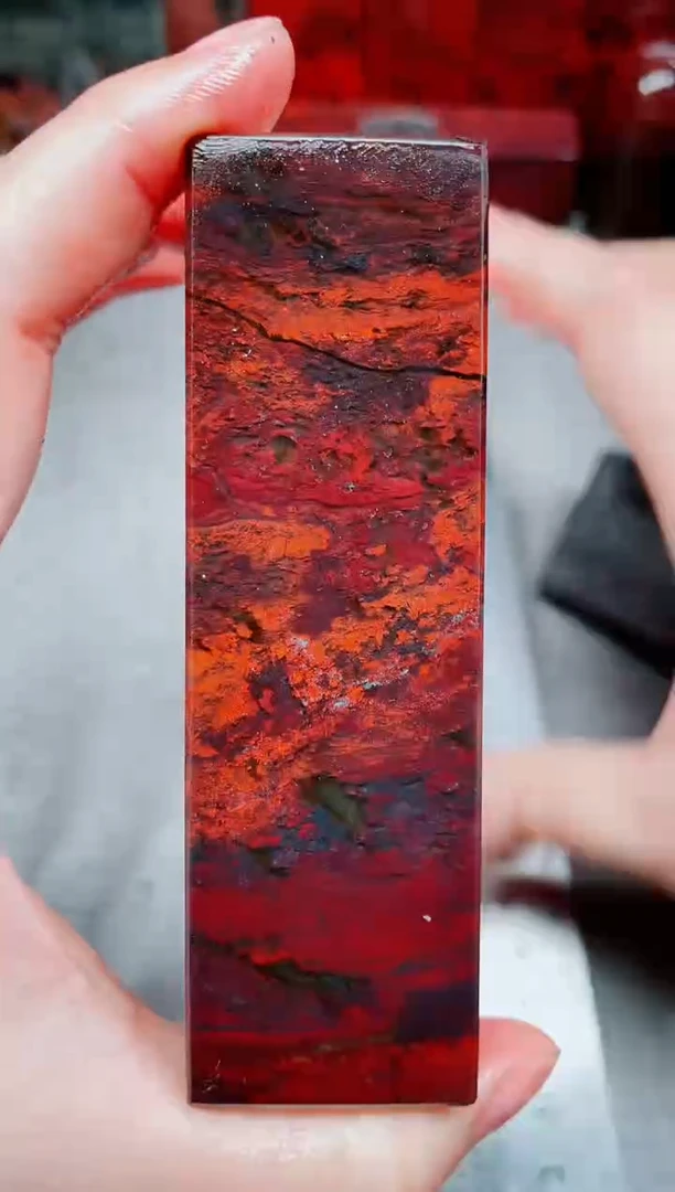 桂林鸡血玉素章3.0左右13